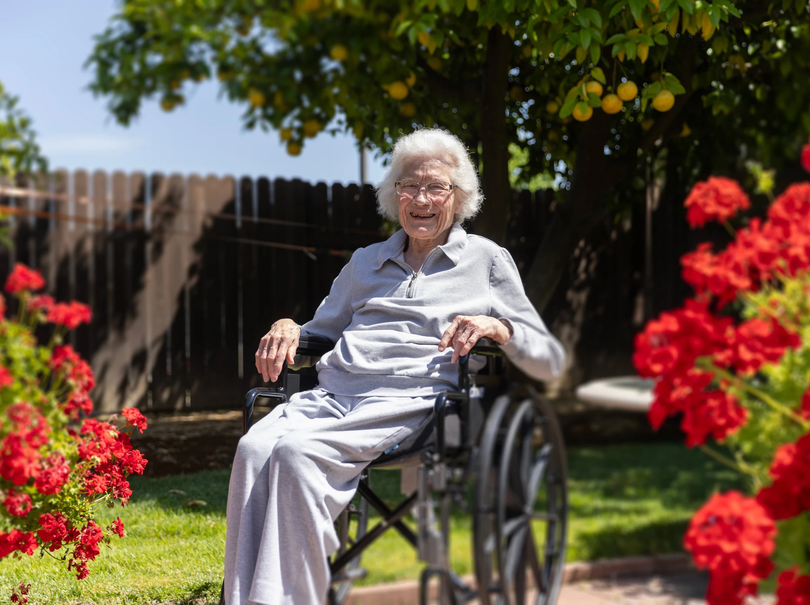 Helen, 100 year old resident at Citrus Garden Care Home in Citrus Heights