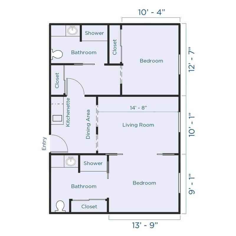 Carlton Senior Living Sacramento Two Bedroom Apartment