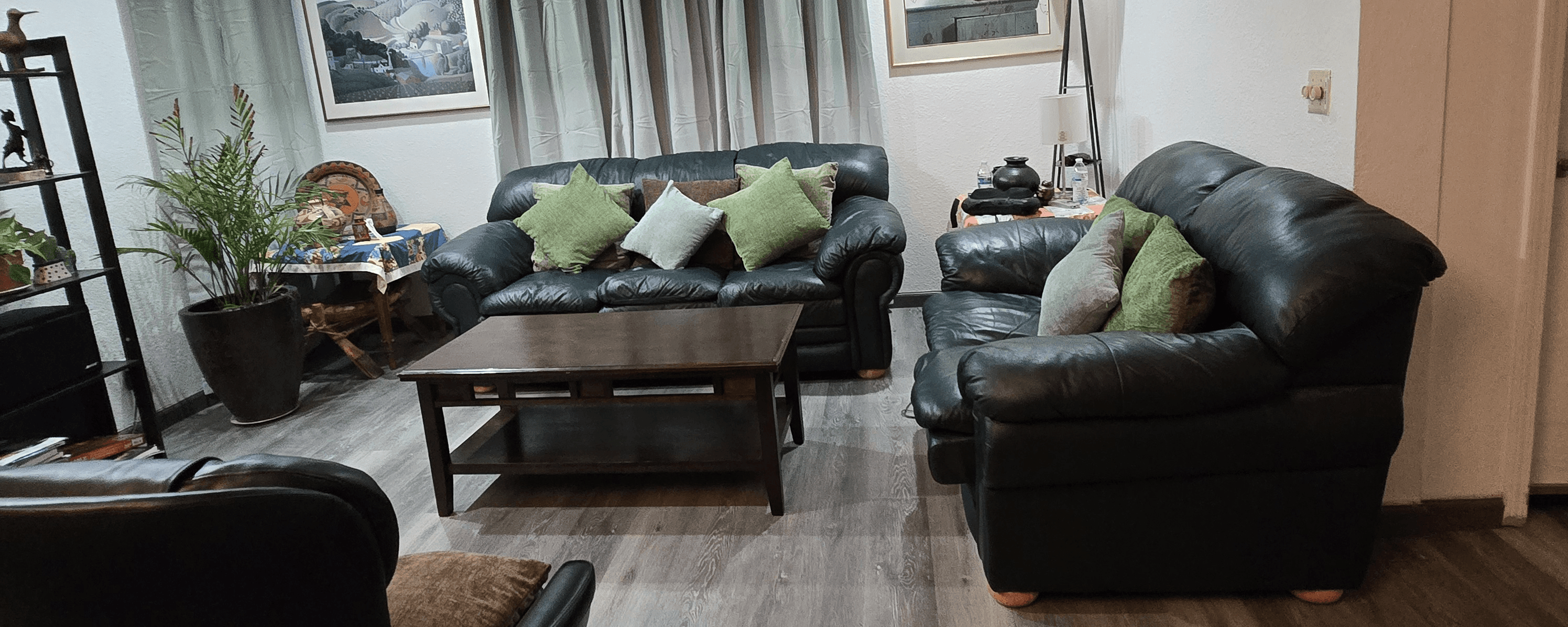 The living room of the care home